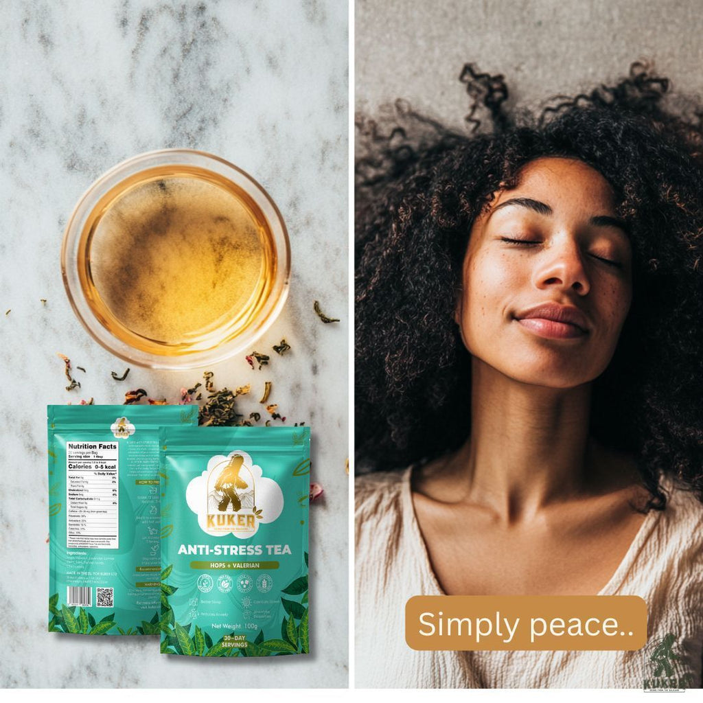 KUKER® Anti-Stress Tea 100g Loose Leaf | Relaxing Herbal Tea for Stress Relief & Anxiety